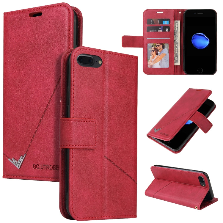 GQUTROBE Right Angle Leather Phone Case For iPhone 7 Plus / 8 Plus(Red) - HoMEdemic™ 