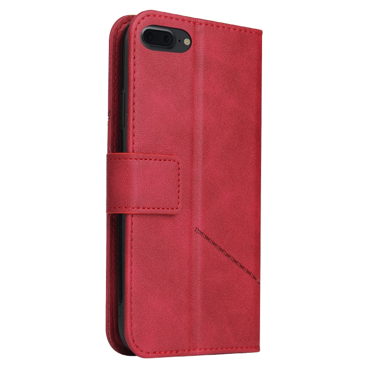 GQUTROBE Right Angle Leather Phone Case For iPhone 7 Plus / 8 Plus(Red) - HoMEdemic™ 