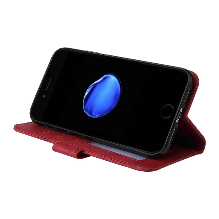 GQUTROBE Right Angle Leather Phone Case For iPhone 7 Plus / 8 Plus(Red) - HoMEdemic™ 