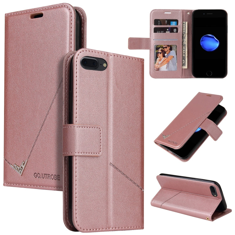 GQUTROBE Right Angle Leather Phone Case For iPhone 7 Plus / 8 Plus(Rose Gold) - HoMEdemic™ 
