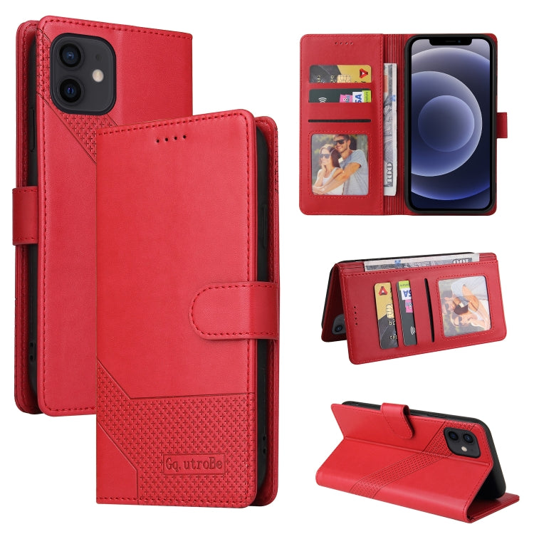 GQUTROBE Skin Feel Magnetic Leather Phone Case For iPhone 12 mini(Red) - HoMEdemic™ 