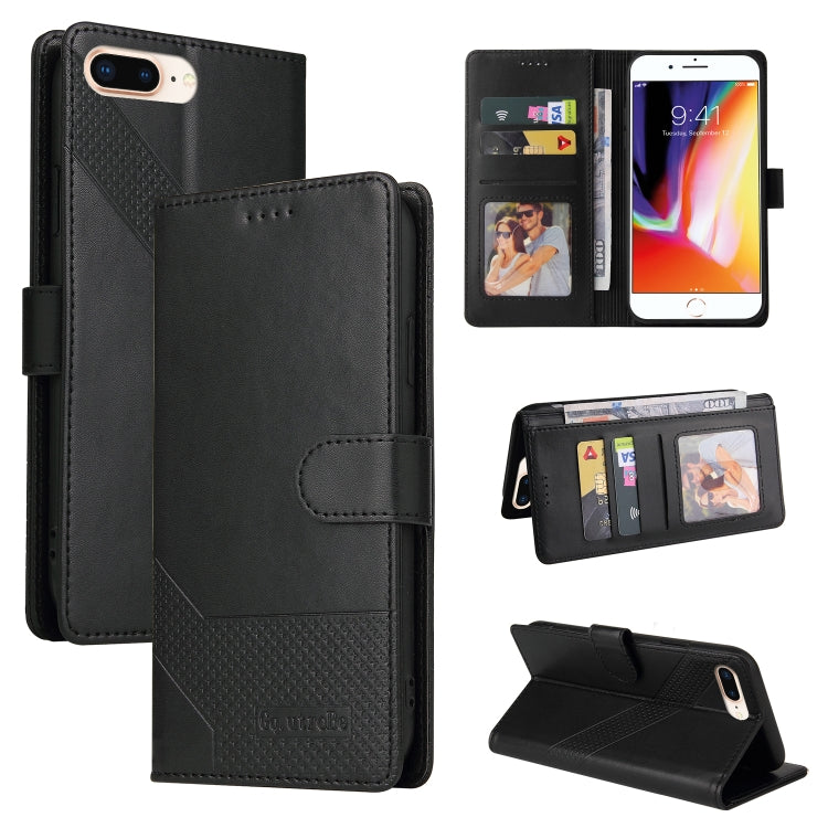 GQUTROBE Skin Feel Magnetic Leather Phone Case For iPhone 8 Plus / 7 Plus(Black) - HoMEdemic™ 