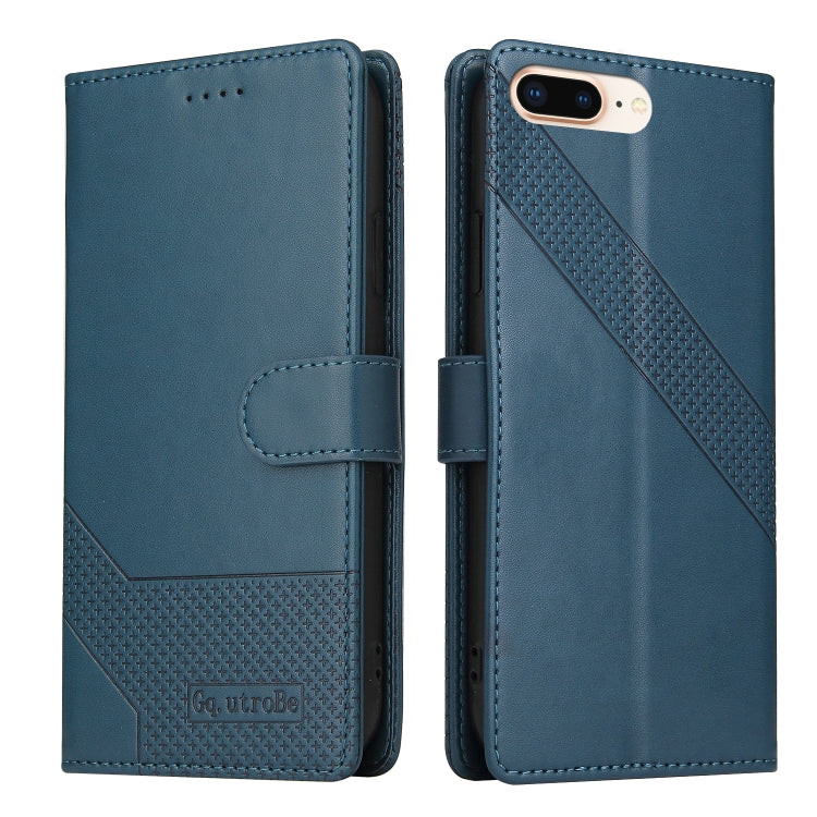 GQUTROBE Skin Feel Magnetic Leather Phone Case For iPhone 8 Plus / 7 Plus(Blue) - HoMEdemic™ 