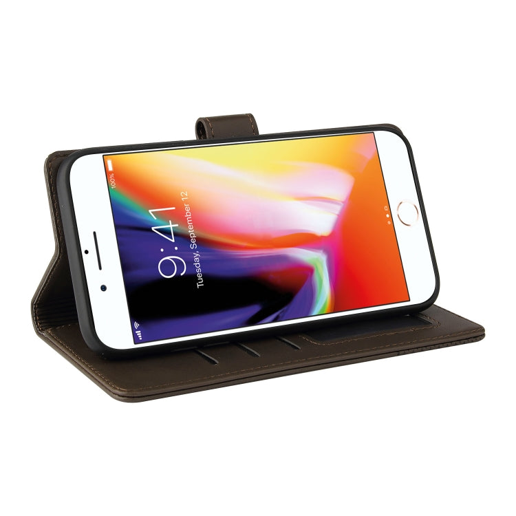 GQUTROBE Skin Feel Magnetic Leather Phone Case For iPhone 8 Plus / 7 Plus(Brown) - HoMEdemic™ 
