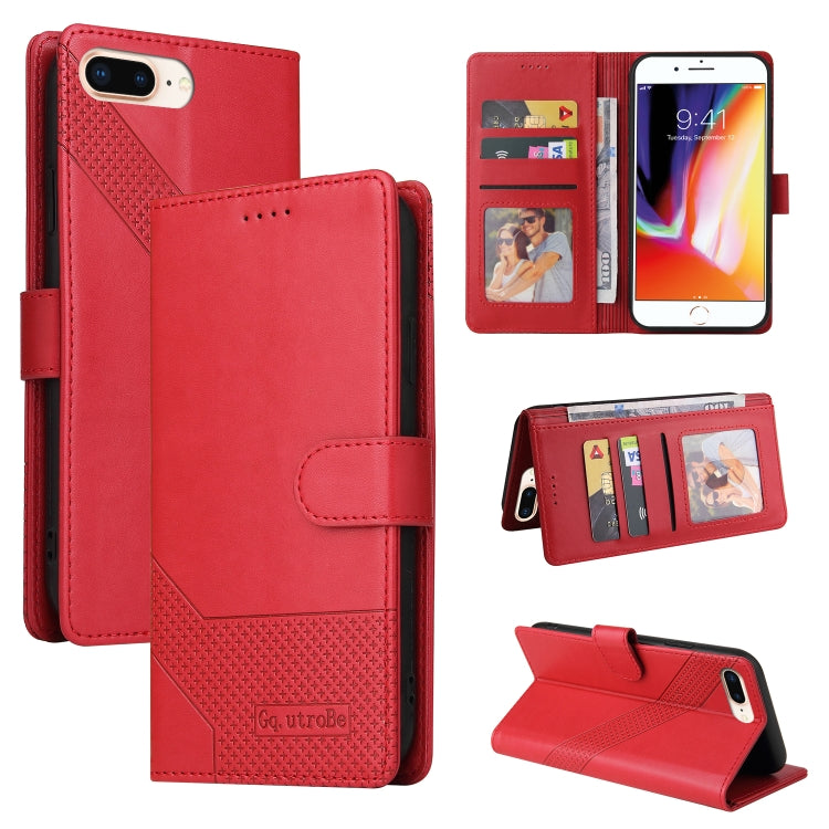 GQUTROBE Skin Feel Magnetic Leather Phone Case For iPhone 8 Plus / 7 Plus(Red) - HoMEdemic™ 