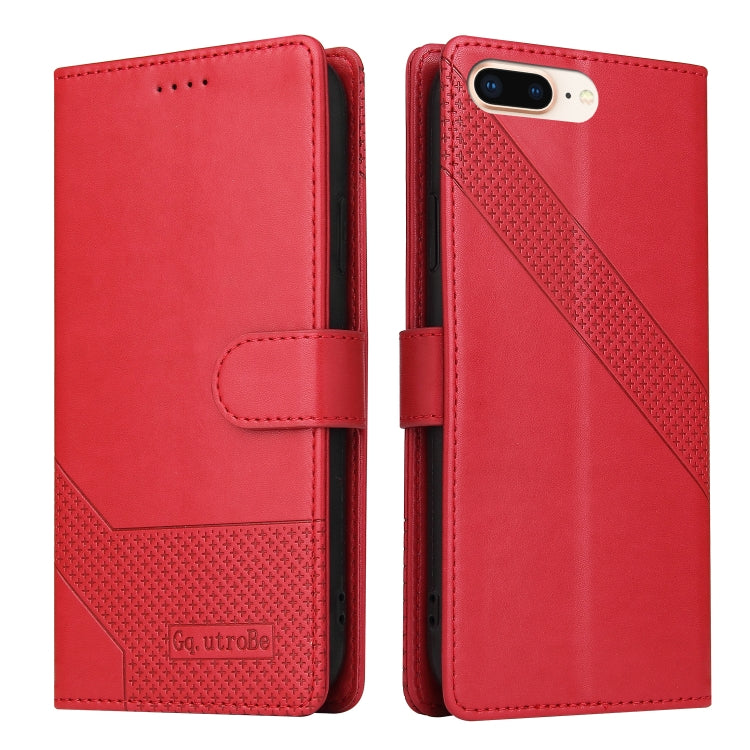 GQUTROBE Skin Feel Magnetic Leather Phone Case For iPhone 8 Plus / 7 Plus(Red) - HoMEdemic™ 