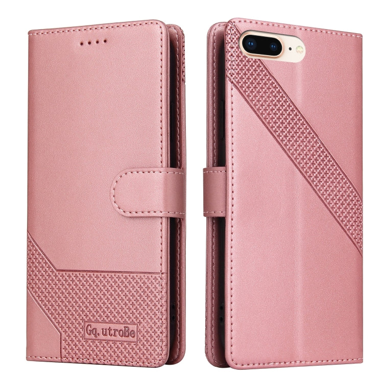 GQUTROBE Skin Feel Magnetic Leather Phone Case For iPhone 8 Plus / 7 Plus(Rose Gold) - HoMEdemic™ 