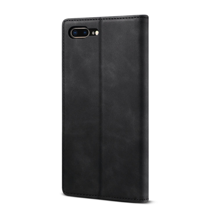 GUSSIM GS-001 Business Style Horizontal Flip Skin Feel PU Leather Case with Holder & Card Slots & Wallet & Photo Frame For iPhone 8 Plus / 7 Plus(Black) - HoMEdemic™ 
