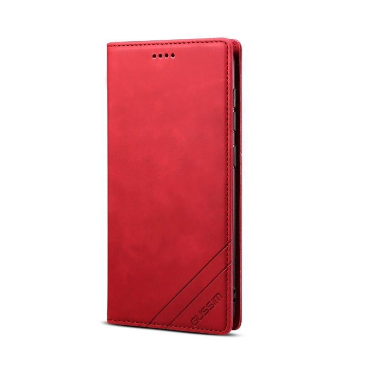 GUSSIM GS-001 Business Style Horizontal Flip Skin Feel PU Leather Case with Holder & Card Slots & Wallet & Photo Frame For iPhone 8 Plus / 7 Plus(Red) - HoMEdemic™ 