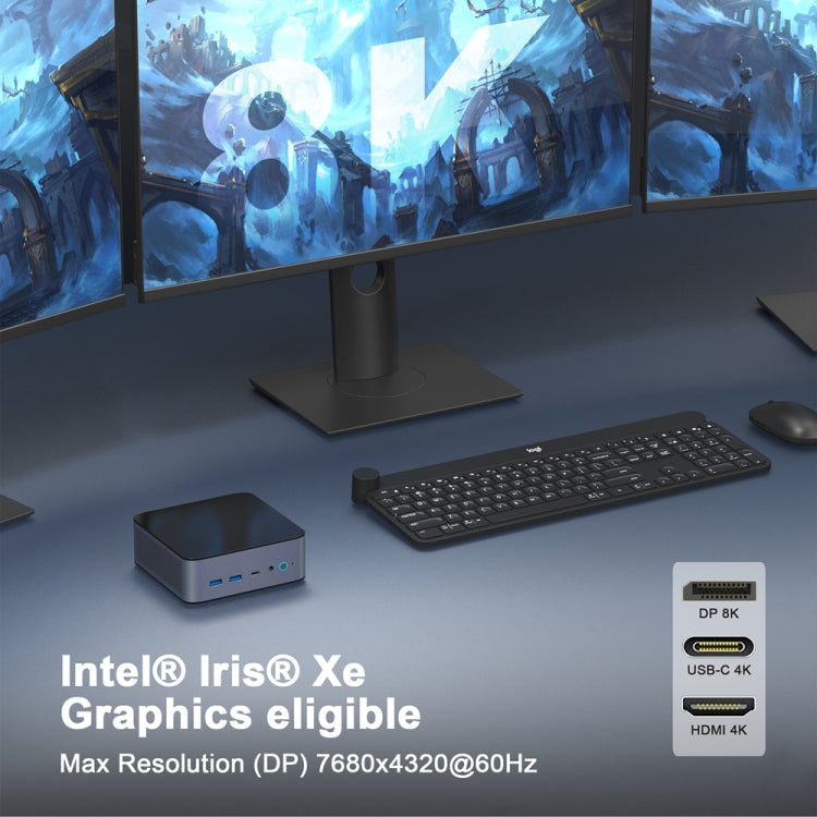 GXMO H90 Windows 11 Intel Core i7 11390H Processor Mini Computer, Specification:Without RAM & SSD - HoMEdemic™ 