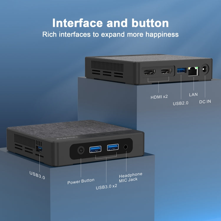 GXMO N42 Windows 11 Intel Gemini Lake N4020C Mini PC NVME SSD WiFi Mini Desktop Computer, Specification:4GB+64GB+256GB(Black) - HoMEdemic™ 