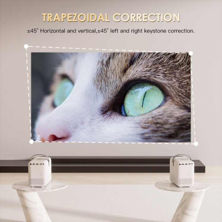 GXMO P10 Android 10 OS HD Portable WiFi Projector, Plug Type:US Plug(White) - HoMEdemic™ 