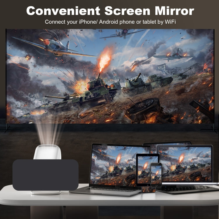 GXMO P30 Android 11 OS HD Portable WiFi Projector, Plug Type:US Plug(White) - HoMEdemic™ 