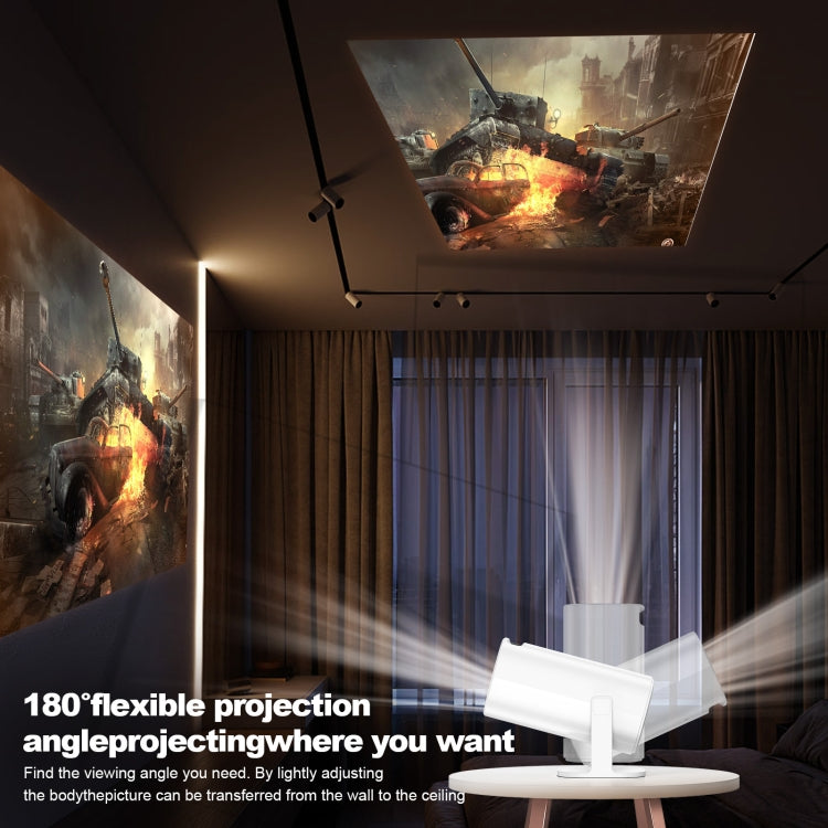 GXMO P30 Android 11 OS HD Portable WiFi Projector, Plug Type:US Plug(White) - HoMEdemic™ 
