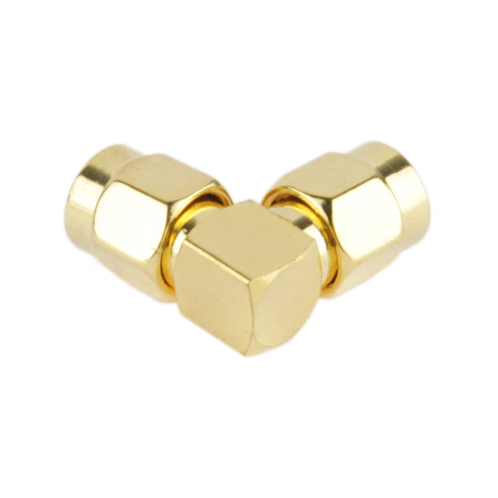 Gold Plated SMA Male to SMA Male Adapter with 90 Degree Angle, SMA Male to Male - HoMEdemic™ 