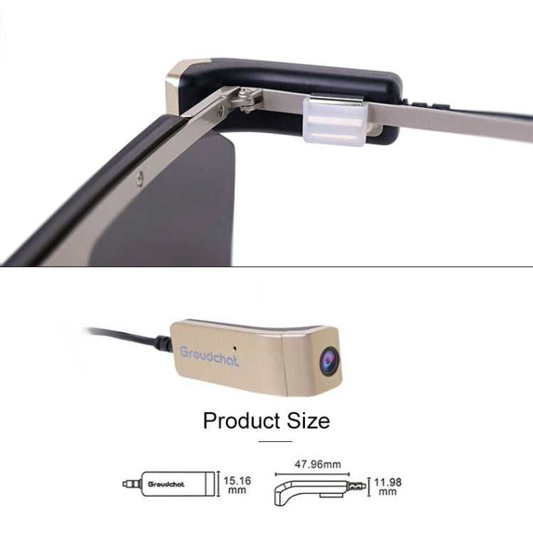Groudchat JP1DV1 1080P HD Smart Camera Mobile Phone USB Live Camera for Glasses Legs, Built-in Sound-absorbing and Noise-reducing Microphone(Black) - HoMEdemic™ 