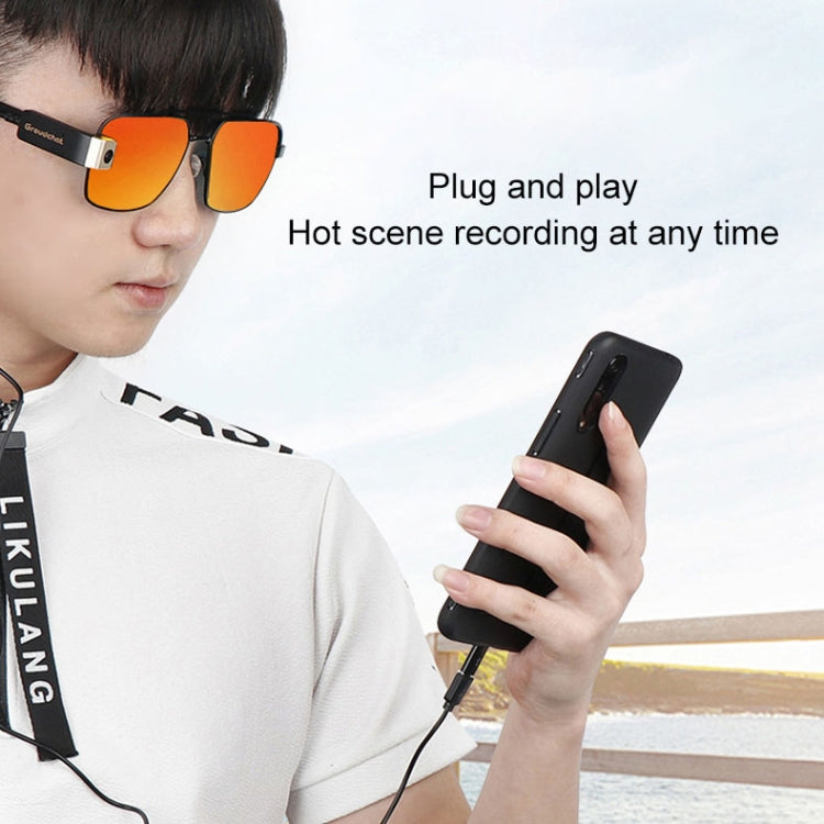 Groudchat JP1DV1 1080P HD Smart Camera Mobile Phone USB Live Camera for Glasses Legs, Built-in Sound-absorbing and Noise-reducing Microphone(Black) - HoMEdemic™ 