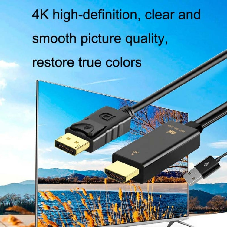 H146 25cm 4K 60Hz HDMI To DP Adapter With Power Supply HD Converter - HoMEdemic™ 