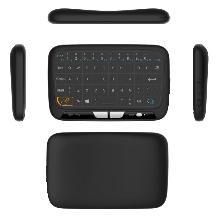 H18 2.4GHz Mini Wireless Air Mouse QWERTY Keyboard with Touchpad / Vibration for PC, TV(Black) - HoMEdemic™ 