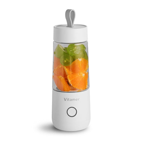 Vitamer USB Mini Portable Juicer Juice Blender Lemon Fruit Squeezers Reamers Bottle (White) - HoMEdemic™ 