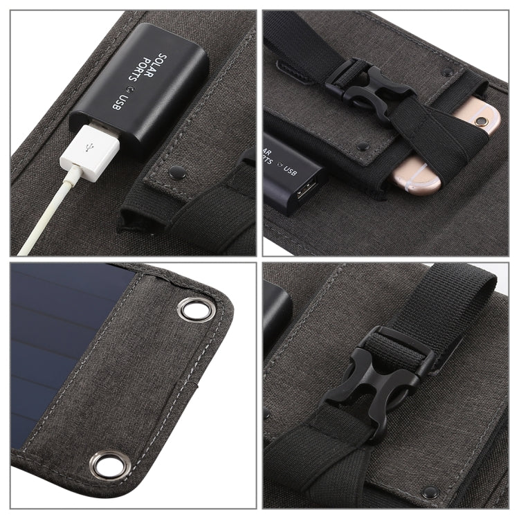 HAWEEL 14W 5V 2.4A Portable Foldable Solar Charger Outdoor Travel Rechargeable Folding Bag with 4 Solar Panels & USB Port, Size: S - HoMEdemic™ 