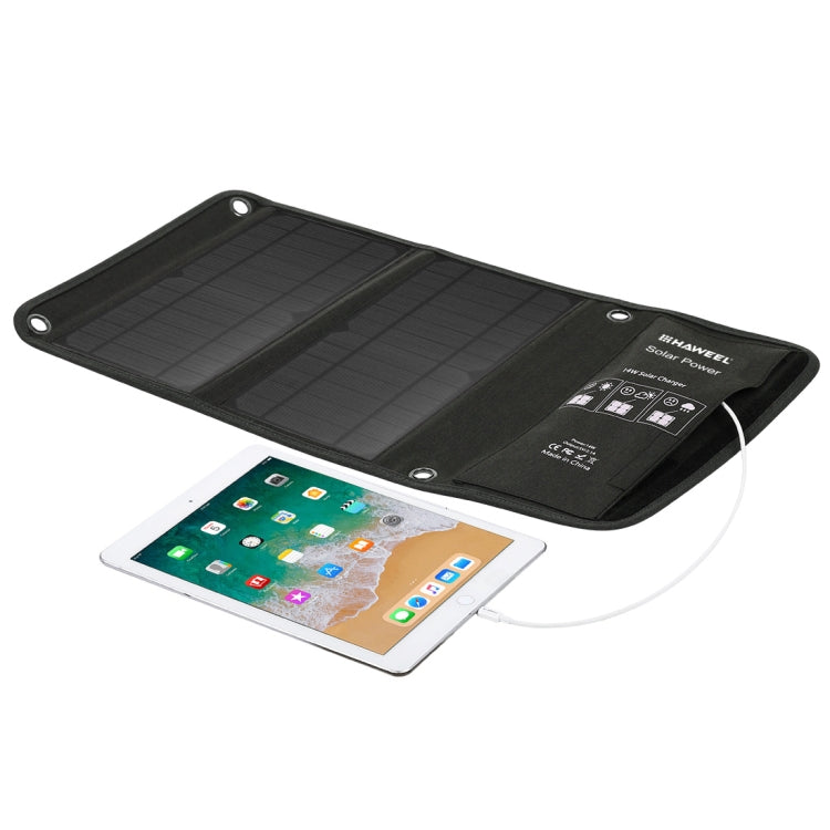 HAWEEL 14W Foldable Solar Panel Charger with 5V / 2.4A Max Dual USB Ports, 14W Panel(B) - HoMEdemic™ 