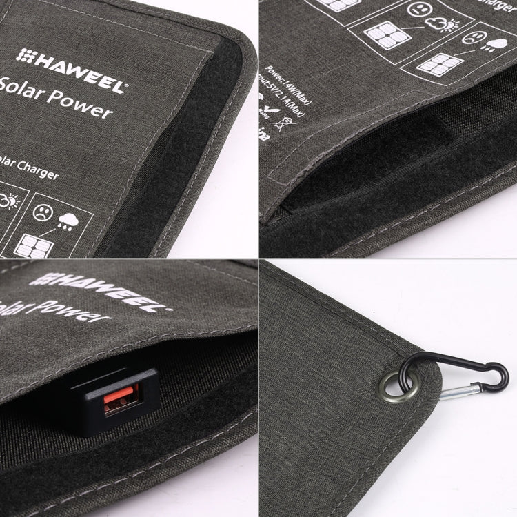 HAWEEL 14W Foldable Solar Panel Charger with 5V / 2.4A Max Dual USB Ports, 14W Panel(B) - HoMEdemic™ 
