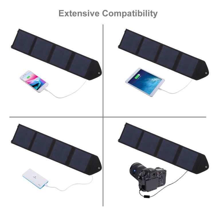 HAWEEL 14W Ultrathin Foldable Solar Panel Charger with 5V / 2.2A USB Port, Support QC3.0 and AFC, Ultrathin 14W 4-Fold - HoMEdemic™ 