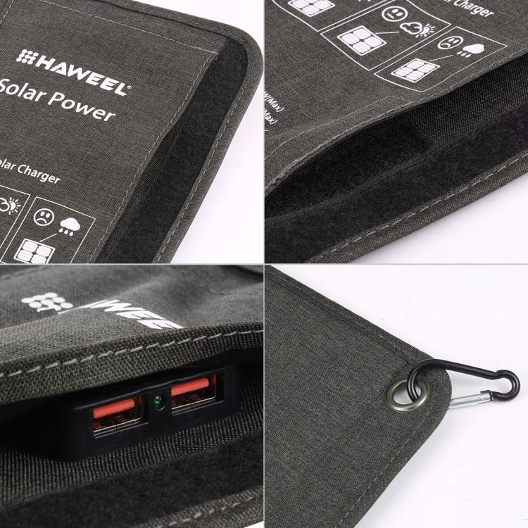 HAWEEL 21W Foldable Solar Panel Charger with 5V 3A Max Dual USB Ports, 21W Panel(B) - HoMEdemic™ 