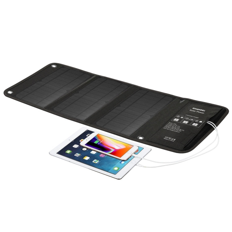 HAWEEL 21W Foldable Solar Panel Charger with 5V 3A Max Dual USB Ports, 21W Panel(B) - HoMEdemic™ 