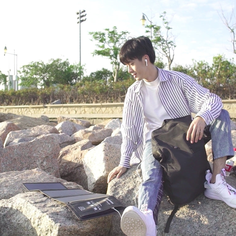 HAWEEL 21W Foldable Solar Panel Charger with 5V 3A Max Dual USB Ports, 21W Panel(B) - HoMEdemic™ 