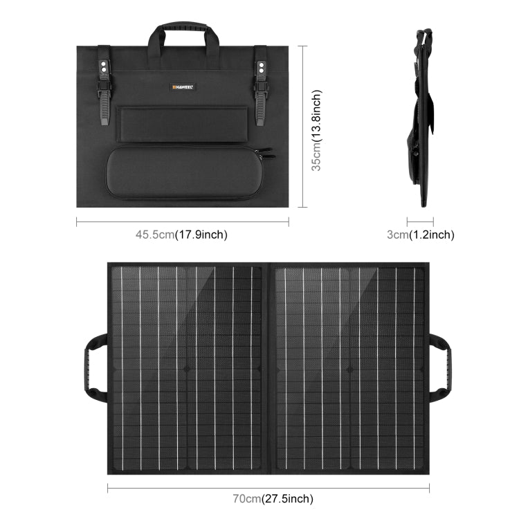 HAWEEL 50W Foldable Solar Panel Charger Travel Folding Bag - HoMEdemic™ 