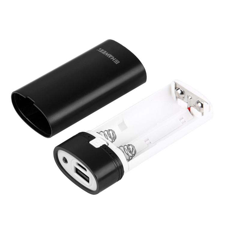 HAWEEL DIY 2x 18650 Battery (Not Included) 5600mAh Power Bank Shell Box with USB Output & Indicator(Black) - HoMEdemic™ 