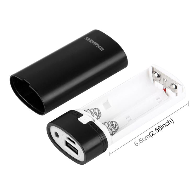 HAWEEL DIY 2x 18650 Battery (Not Included) 5600mAh Power Bank Shell Box with USB Output & Indicator(Black) - HoMEdemic™ 