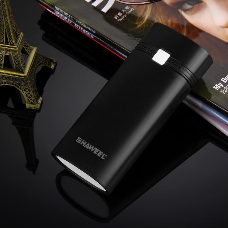 HAWEEL DIY 2x 18650 Battery (Not Included) 5600mAh Power Bank Shell Box with USB Output & Indicator(Black) - HoMEdemic™ 