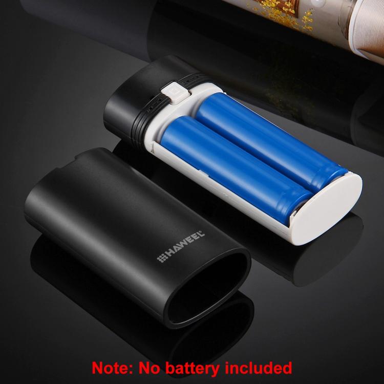 HAWEEL DIY 2x 18650 Battery (Not Included) 5600mAh Power Bank Shell Box with USB Output & Indicator(Black) - HoMEdemic™ 