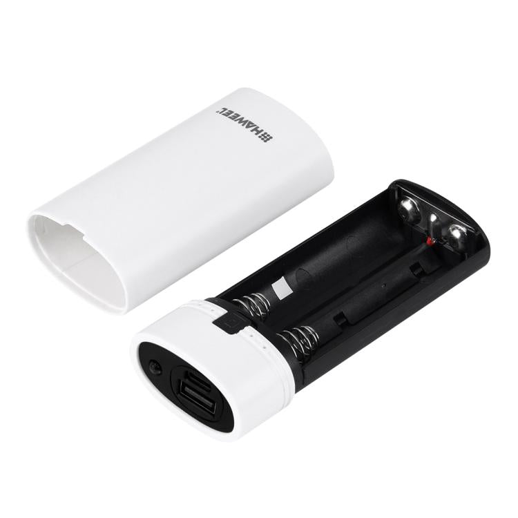 HAWEEL DIY 2x 18650 Battery (Not Included) 5600mAh Power Bank Shell Box with USB Output & Indicator(White) - HoMEdemic™ 