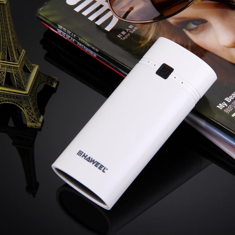 HAWEEL DIY 2x 18650 Battery (Not Included) 5600mAh Power Bank Shell Box with USB Output & Indicator(White) - HoMEdemic™ 