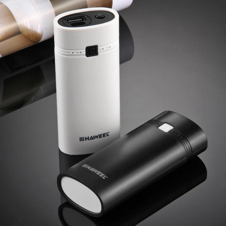 HAWEEL DIY 2x 18650 Battery (Not Included) 5600mAh Power Bank Shell Box with USB Output & Indicator(White) - HoMEdemic™ 
