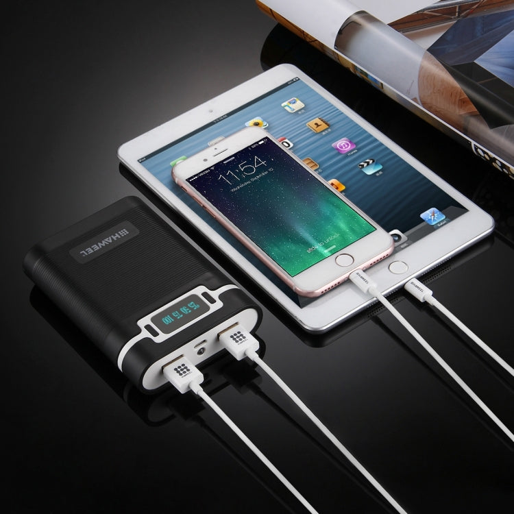 HAWEEL DIY 4 x 18650 Battery (Not Included) 10000mAh Power Bank Shell Box with 2 x USB Output & Display for iPhone, Galaxy, Sony, HTC, Google, Huawei, Xiaomi, Lenovo and other Smartphones(Black) - HoMEdemic™ 