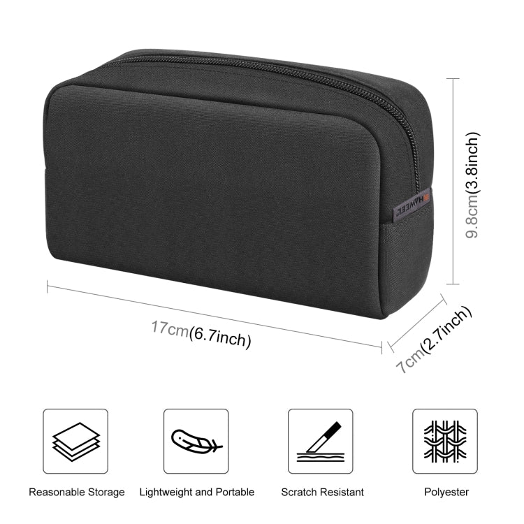 HAWEEL Electronic Organizer Storage Bag for Charger, Power Bank, Cables, Mouse, Earphones, Size: S(Black) - HoMEdemic™ 