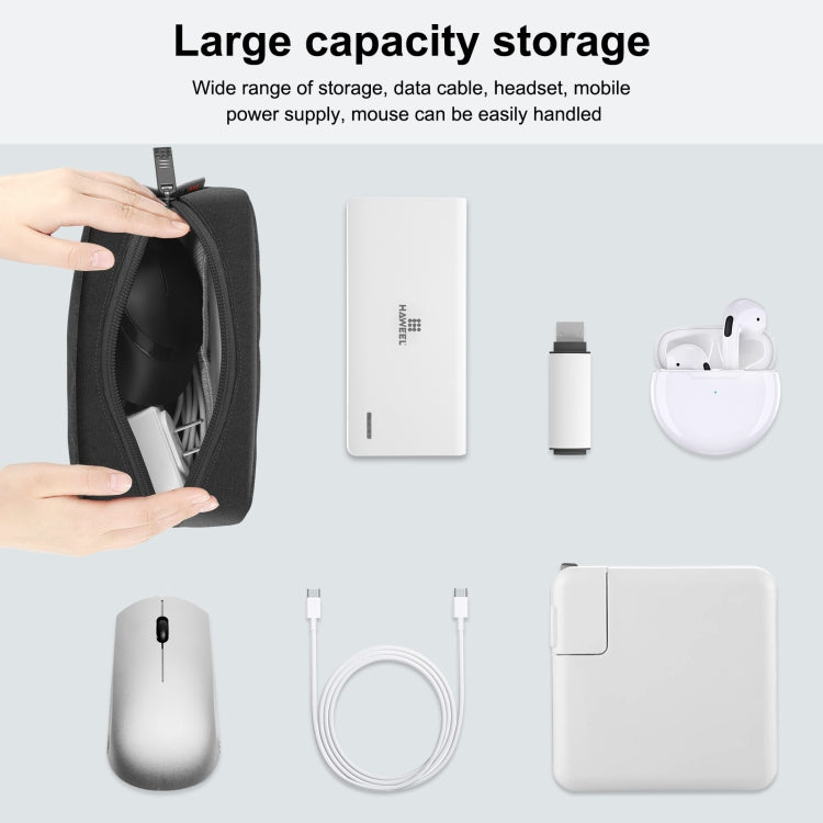 HAWEEL Electronic Organizer Storage Bag for Charger, Power Bank, Cables, Mouse, Earphones, Size: S(Black) - HoMEdemic™ 