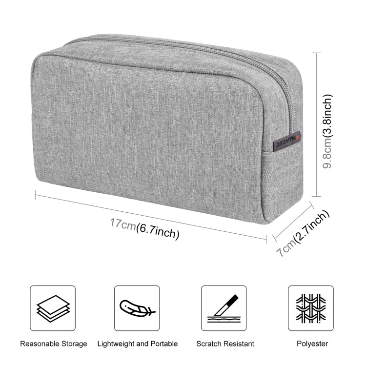HAWEEL Electronic Organizer Storage Bag for Charger, Power Bank, Cables, Mouse, Earphones, Size: S(Grey) - HoMEdemic™ 