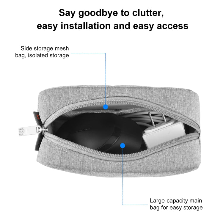 HAWEEL Electronic Organizer Storage Bag for Charger, Power Bank, Cables, Mouse, Earphones, Size: S(Grey) - HoMEdemic™ 