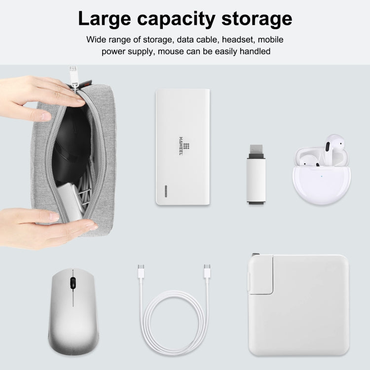HAWEEL Electronic Organizer Storage Bag for Charger, Power Bank, Cables, Mouse, Earphones, Size: S(Grey) - HoMEdemic™ 