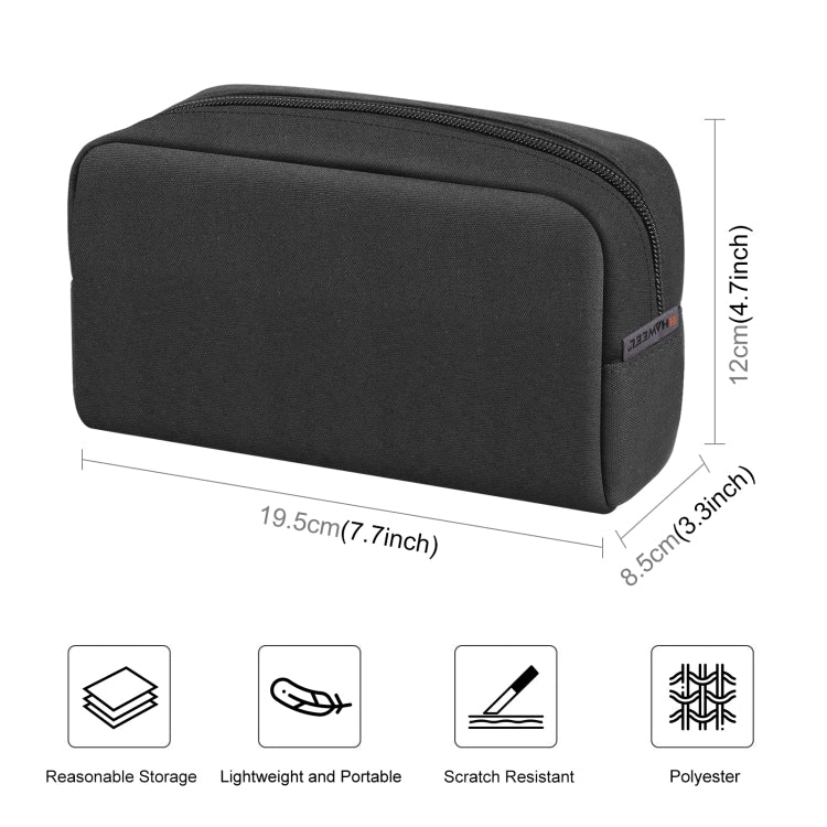 HAWEEL Electronics Organizer Storage Bag for Charger, Power Bank, Cables, Mouse, Earphones, Size: L(Black) - HoMEdemic™ 