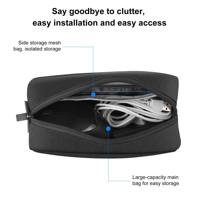 HAWEEL Electronics Organizer Storage Bag for Charger, Power Bank, Cables, Mouse, Earphones, Size: L(Black) - HoMEdemic™ 