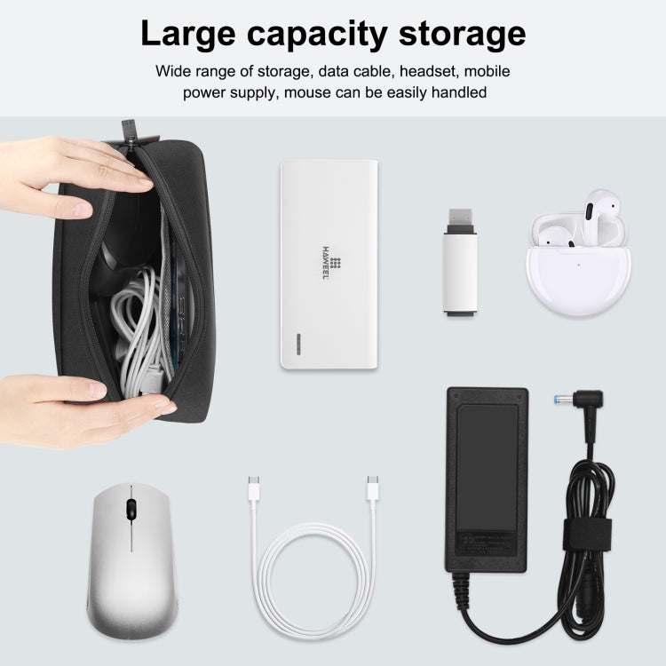 HAWEEL Electronics Organizer Storage Bag for Charger, Power Bank, Cables, Mouse, Earphones, Size: L(Black) - HoMEdemic™ 