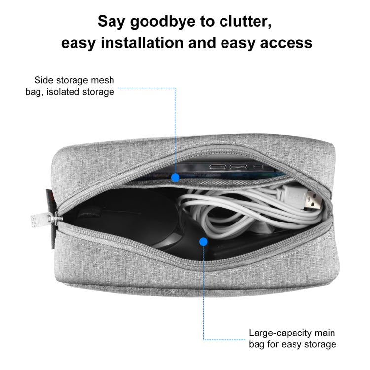 HAWEEL Electronics Organizer Storage Bag for Charger, Power Bank, Cables, Mouse, Earphones, Size: L(Grey) - HoMEdemic™ 
