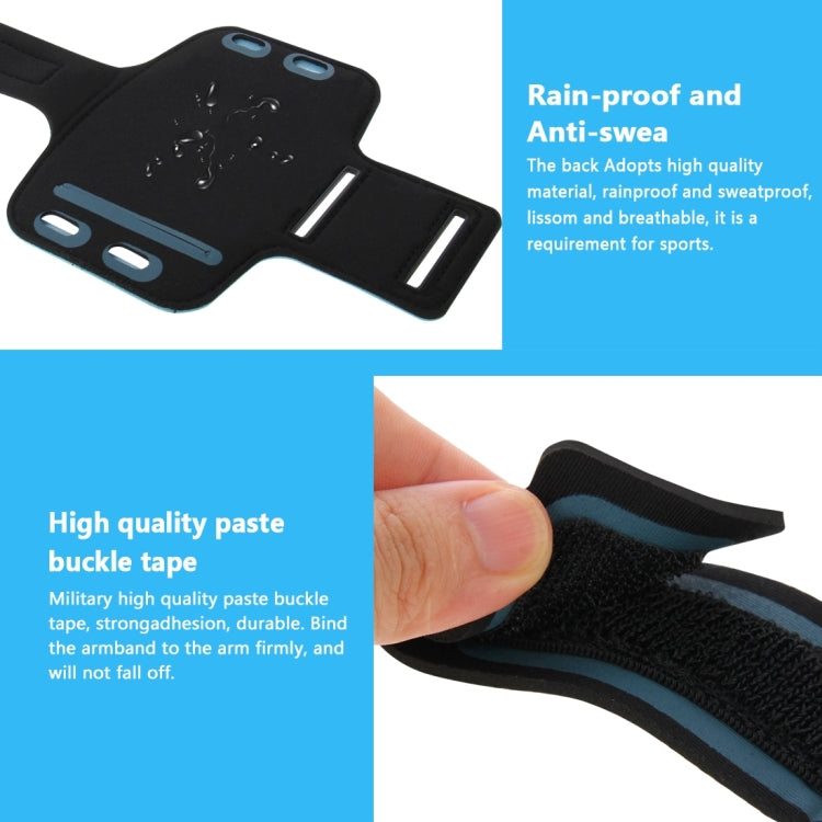HAWEEL Sport Armband Case with Earphone Hole & Key Pocket, For iPhone XS, iPhone XS Max, iPhone X, iPhone 8 Plus & 7 Plus, iPhone 6 Plus, Galaxy S9+ / S8+ / S6 / S5(Baby Blue) - HoMEdemic™ 